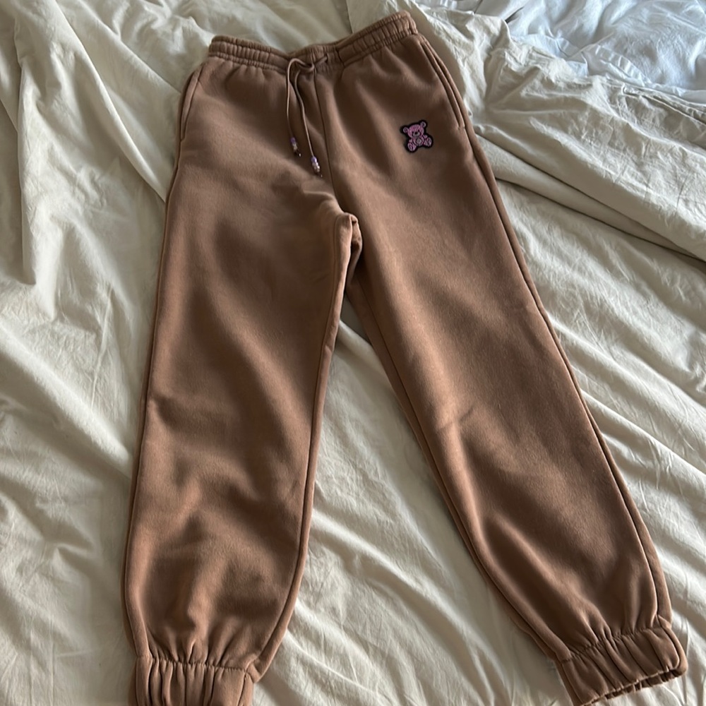 Vivre La Vie Sz Sm Teddy Brown Sweatpants